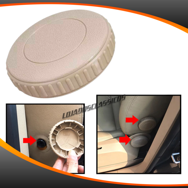 Roldana Manopla Banco Bege Vw Jetta Golf Bora New Beetle - Imagem 2